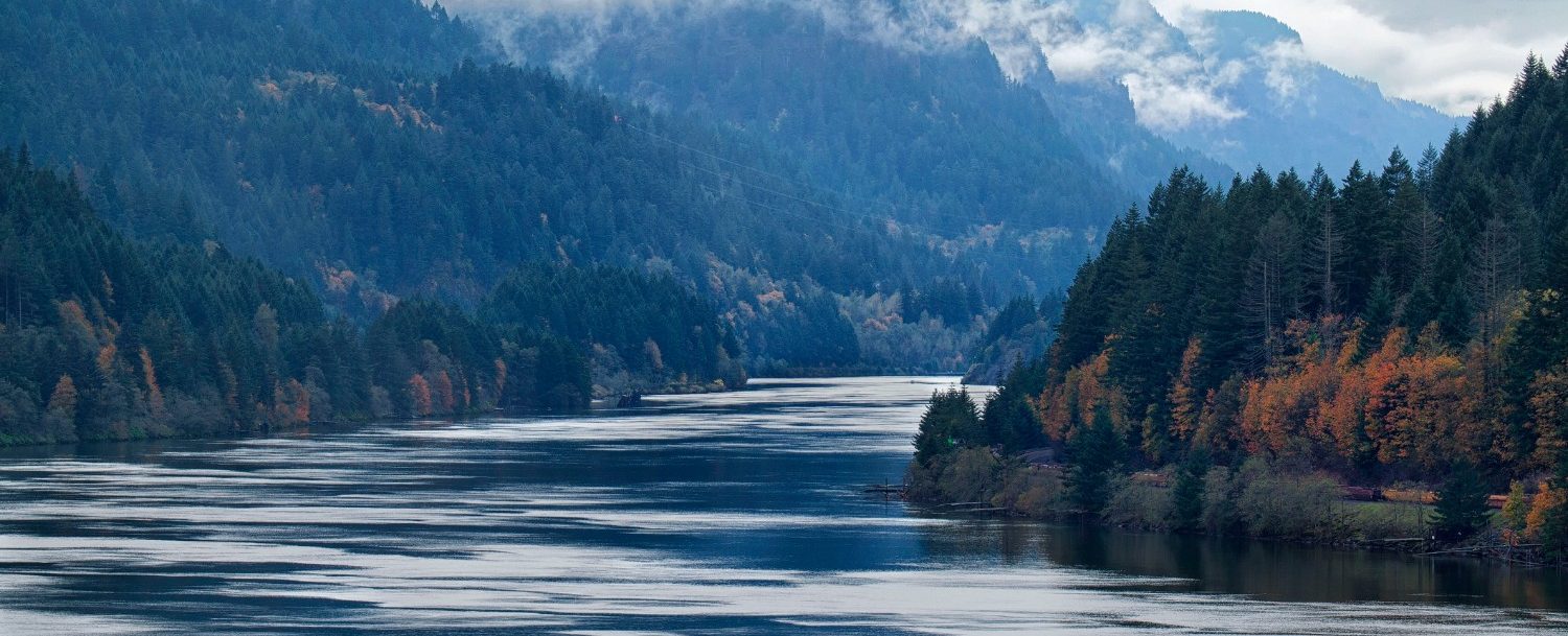 River winding through scenic Washington