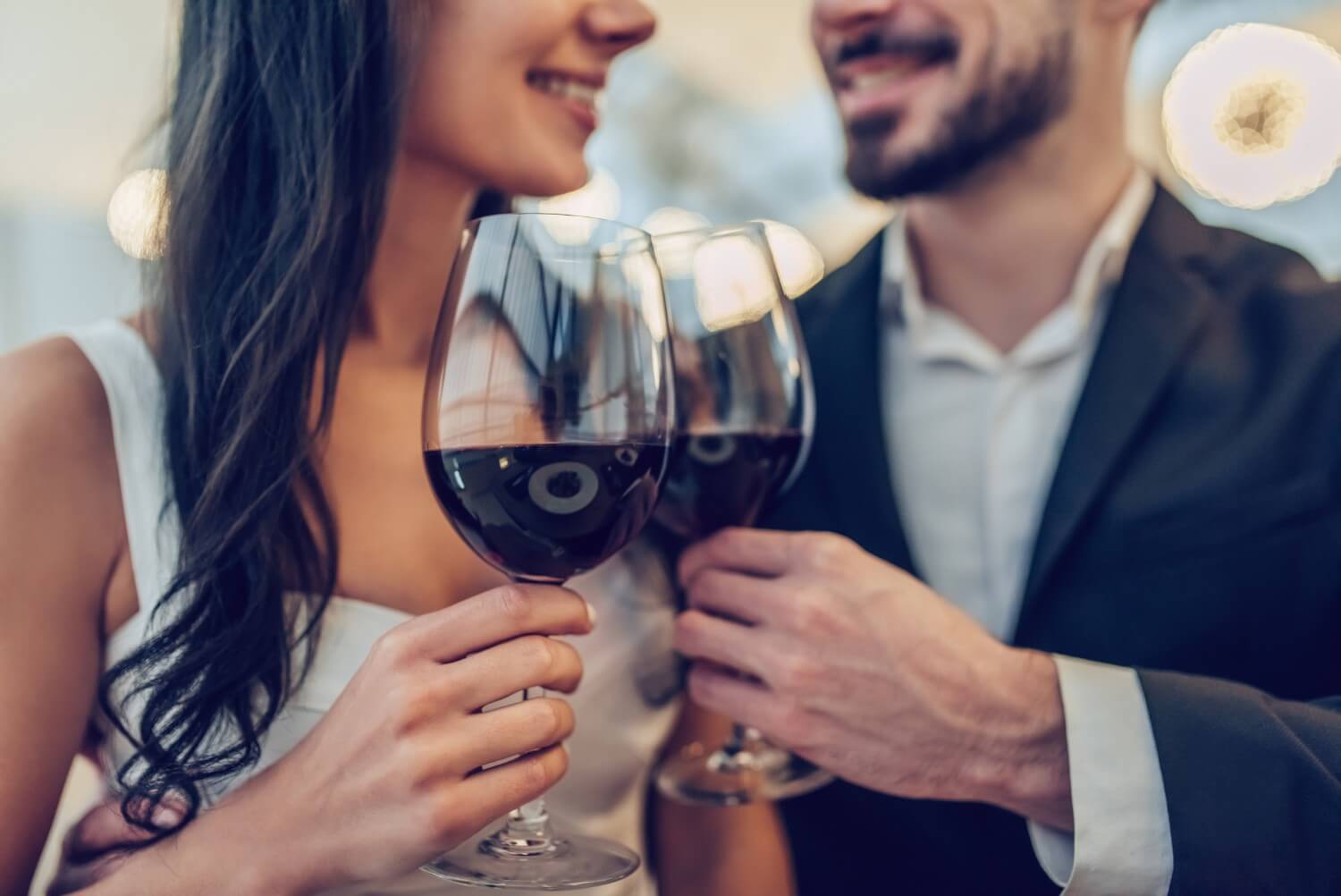 Couple with Red Wine